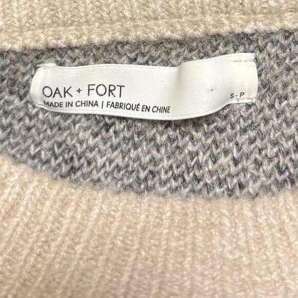NWOT Oak + Fort Checkered Crew Neck Sweater - Picture 5 of 6